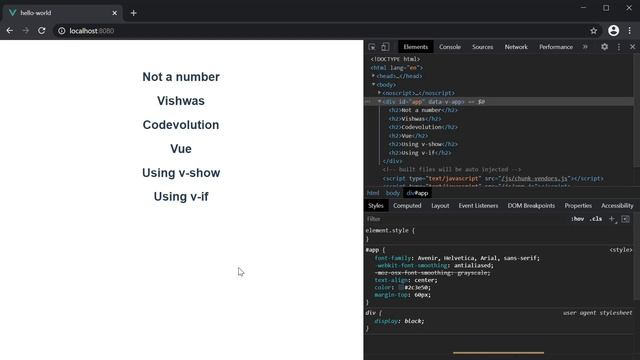 Vue JS 3 Tutorial - 12 - Conditional Rendering (Part 2)