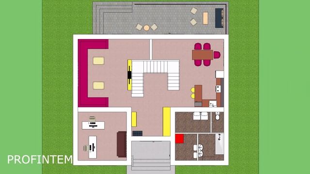 Двухэтажный дом 10 на 12м. 4 спальни, терраса. Проект дома 10х12. Планировка дома. План дома. смотреть онлайн