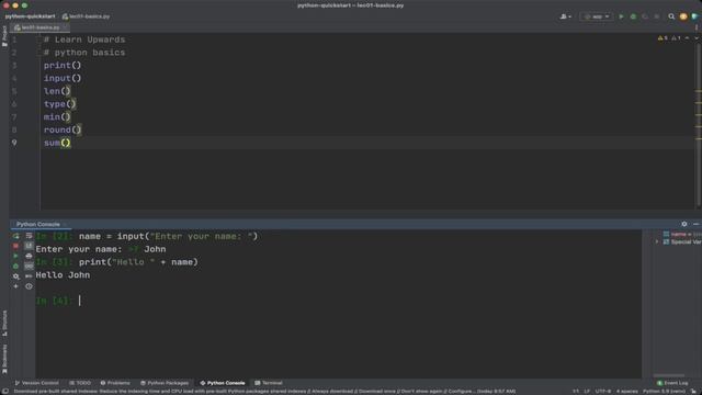 Python Data Types, Builtin Functions: Quick Start Tutorial for Beginners