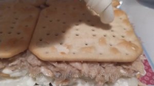 Салат "Мимоза" с крекером Тук. Слоёный салат.  Идеальный салат на новый год.