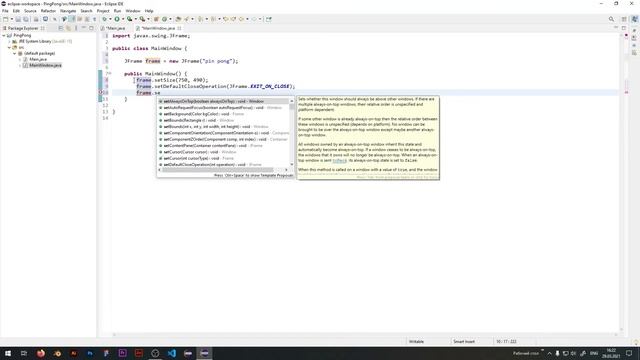 создаём игру ping pong на Java с нуля. урок 1 смотреть онлайн