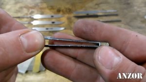 Как нарезать РЕЗЬБУ на хвостовике разборного НОЖА. Часть 1