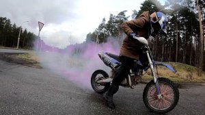 Я ВЗОРВАЛ ПОКРЫШКУ НА ПИТБАЙКЕ! БЕРНАУТ,СТАНТ,ВИЛЛИ.