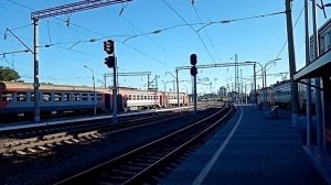 Железная дорога Сибири. Электрички на Вокзале Барнаула