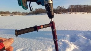 Шуруповëрт дрель с Алиэкспресс для рыбалки, за 7 рублей. Ледобур Неро.