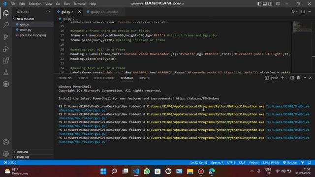 part-2, YouTube Video Downloader GUI  Project?| GUI Project | #GUI #letscodebrain #pythonproject