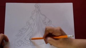 Жасмин Аладдин Как нарисовать платье Jasmine Aladdin How to draw a dress Pencil Sketch Girl Drawing
