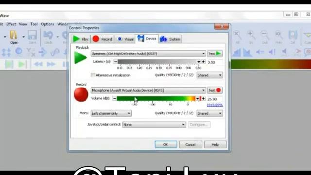 Change voice in GOLDWAVE with Voice Changer Diamond