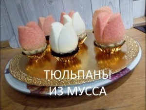 Королевские тюльпаны из мусса на шоколадных подставках/Муссовый десерт/Шоколадный велюр