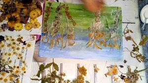 Картина из сухоцветов своими руками. Ошибана. Интерьерная картина из сухих цветов DIY. Панно