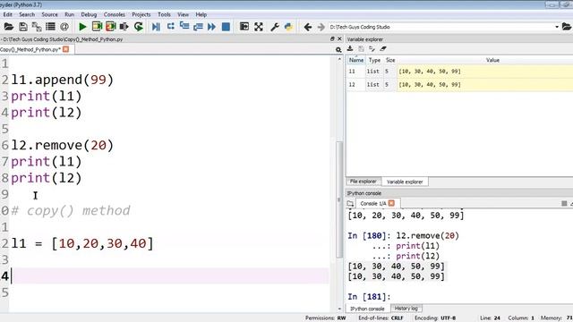 #10 Python Tutorials for Beginners | Copy method python | Shallow and Deep Copy Python