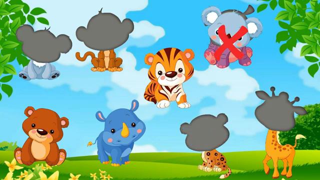 Викторина для малышей 🐻 Угадай чья тень 🐘 Развивающие мультики для детей 🐧 Пазлы для детей смотреть онлайн