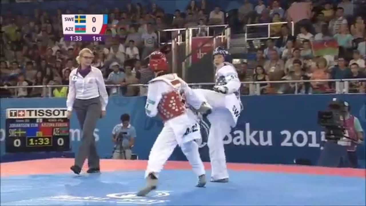 Taekwondo WTF. Baku 2015 European Games. Semifinal. W-67. Johansson-Azizova.