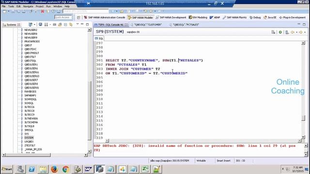 SAP BW On Hana SQL Operators Tutorial | HANA Union, Join, Except -12 смотреть онлайн