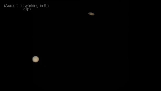 Great Conjunction- Saturn and Jupiter through 8” Dobsonian Telescope смотреть онлайн
