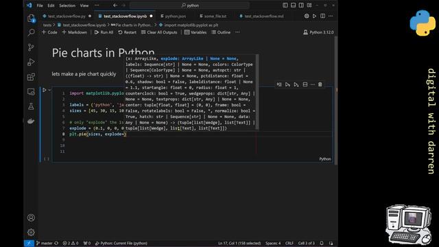 Pie charts in Python смотреть онлайн
