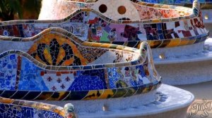 Парк Гуэля. Скамья Гауди.  Park Güell. Bench Gaudi.