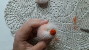 Начёс и стрижка деталей вязаной крючком игрушки