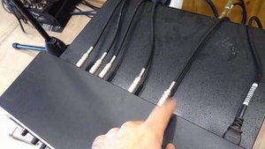 Подключение усилителя через кроссовер к порталам (Volta + Dbx + Turbosound)