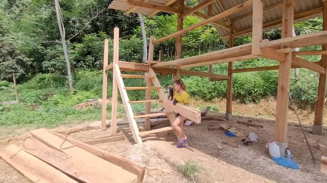 How to install wooden floors, renovate the house, make a new house,camping,farm life смотреть онлайн