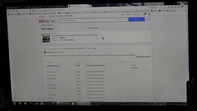 Canon PowerShot SX160-IS 16MP Last Second won ebay $61.30 grand total 10 August 2020 333675057227 смотреть онлайн