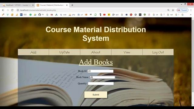 Course Material Distribution System in PHP
