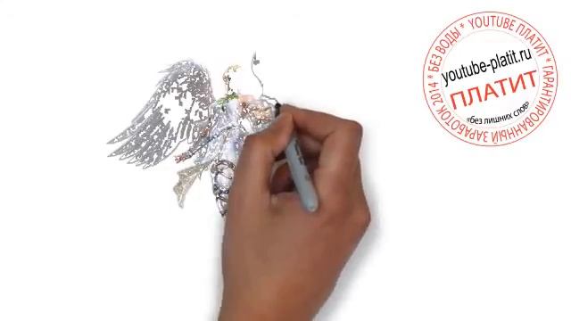 Как рисовать ангела видео Как нарисовать ангела девушку смотреть онлайн