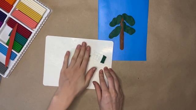 Ёлочка. Аппликация. Поделка из пластилина. Для детей 4-5 лет смотреть онлайн