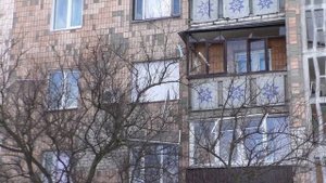 Украина.Житомир. Март.Защита окон от ударной волны.
