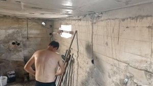 ?Покраска подвала - быстро и просто. Крашу стены и потолок краскопультом