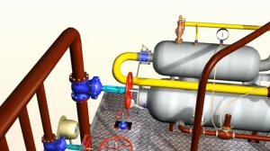 Газовая заслонка сепарационной емкости в АГЗУ