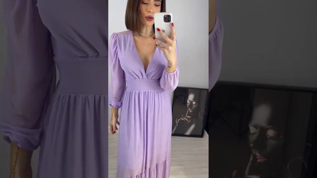 VESTIDO LONGO TULE LAVANDA