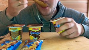 ASMR MUKBANG CHOCOLATE PUDDING, CHOCOLATE CAKE BARNI/ШОКОЛАДНЫЙ ПУДИНГ, ШОКОЛАДНЫЕ ПИРОЖНЫЕ БАРНИ