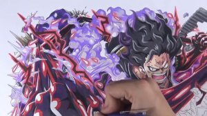 One Piece drawing - Luffy Gear 4 snake man | vh art