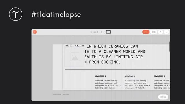 Дизайнер создаёт шаблон сайта Color Dots из категории Pro: #tildatimelapse смотреть онлайн