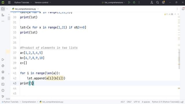 Day 19 - 29 - Comprehensions in python List Comprehensions Dictionary Comprehensions