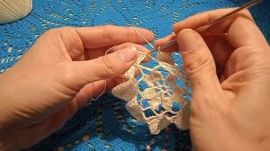 Мотивы крючком. Круглая МИНИ САЛФЕТКА.