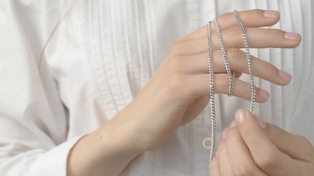 Серебряная цепочка. Панцирное плетение 3 мм