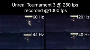 [Slow motion] 240Hz vs 144Hz vs 120Hz vs 60Hz - Monitor refresh rates