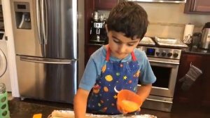 Helping mom preparing Puff pastry with spinach and cheese - Lusine Sargsyan - Haute Cuisine Caterin