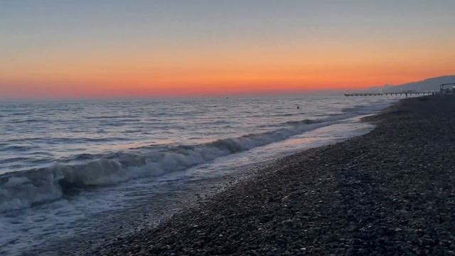 Закат на море  Звуки природы #закатнаморе #шумморя #звукиприроды