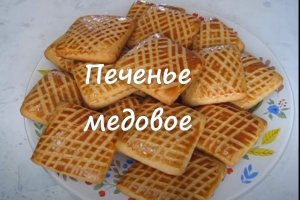 ПЕЧЕНЬЕ МЕДОВОЕ. ПЕЧЕНЬЕ ДОМАШНЕЕ. НА СКОРУЮ РУКУ. Быстро к чаю. Медовое печенье. Очень вкусно!.mp4
