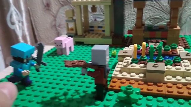 Обзор на мой (пока что) маленький мир из Лего майнкрафта #1 смотреть онлайн