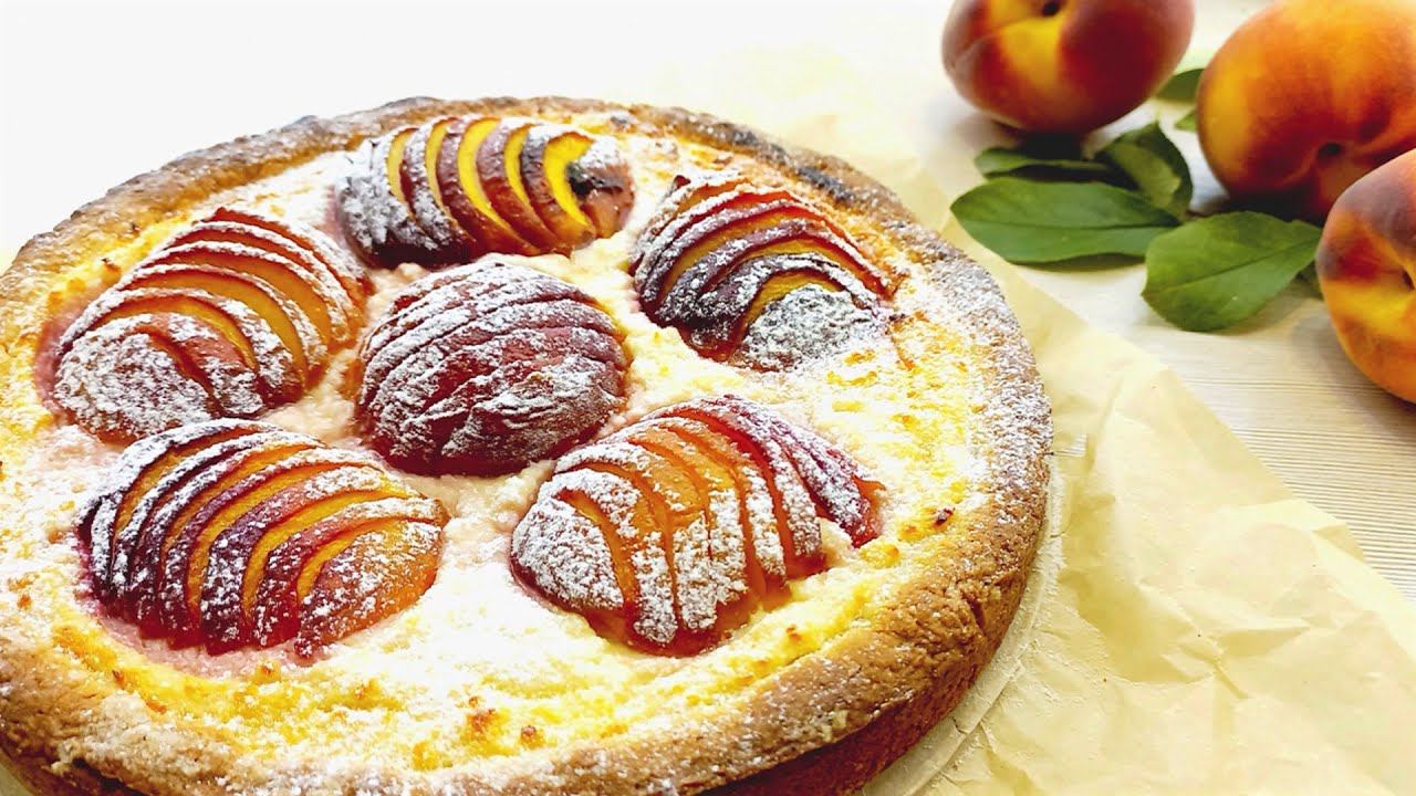 Вкусный и простой пирог . Пирог с персиками . Нежный ПЕРСИКОВЫЙ ПИРОГ . Просто и очень вкусно!