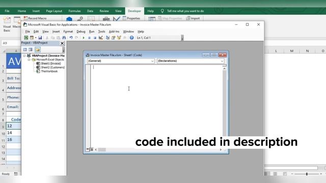 Create an Automated Invoice using Excel VBA (1-Click Save to PDF & New Invoice) смотреть онлайн