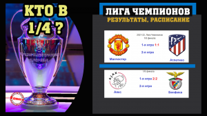 Без МЮ и Аякса. 6 команд в ¼ Лиги Чемпионов (2022).  Результаты 1/8. Расписание.