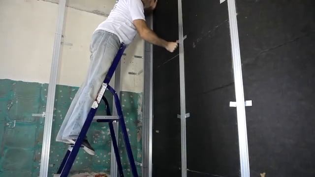 Каркасная Шумо Звукоизоляция стены в квартире панели АкустикГипс М1 17мм Техносонус