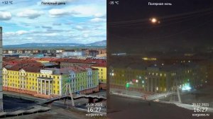 Норильск. Полярный день и полярная ночь.