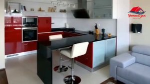 Дизайн кухни с барной стойкой.