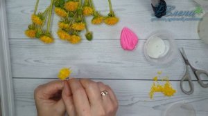 Цветы одуванчиков из холодного фарфора! МК Одуванчик.?.mp4